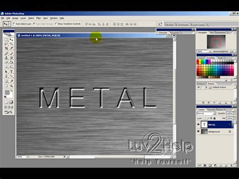 Make Brushed Metal Texture Tutorial Photoshop Text Effects Tutorial