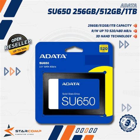 Jual Adata Su650 Ultimate 256gb 512gb 1tb 3d Nand Su 650 Sata Iii