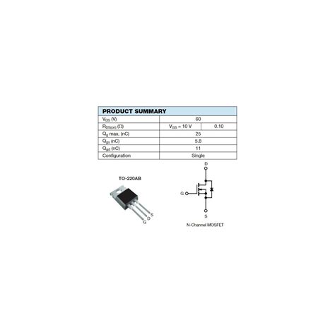 Irfz N V A N Channel Mosfet Pack Of