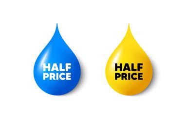 Half Price Tag Special Offer Sale Sign D Bubble Vector Image