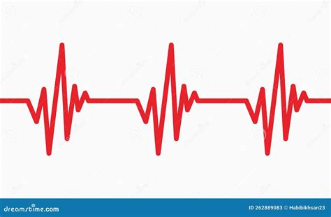 Heartbeat Line Illustration Pulse Trace Ecg Or Ekg Cardio Graph