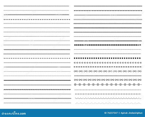 Set Of Pixel Dividers Design Elements Stock Vector Illustration Of