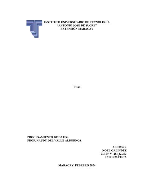 Declarar Pilas Definicion Caracteristicaspdf PDF