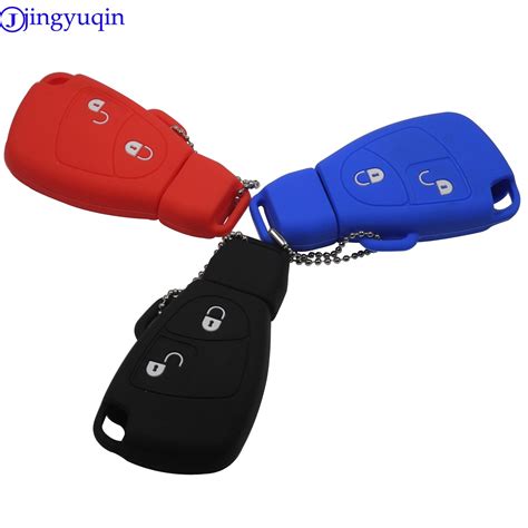 Jingyuqin 2ปม New Remote Car Key Fob ซลโคนสำหรบ Mercedes Benz B C