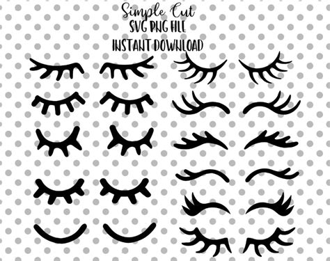 Eyelash Svg, Eyelash Bundle Svg for Cutting, Eyelash Png, Unicorn Eyelash Svg, Eyelashes Girl ...