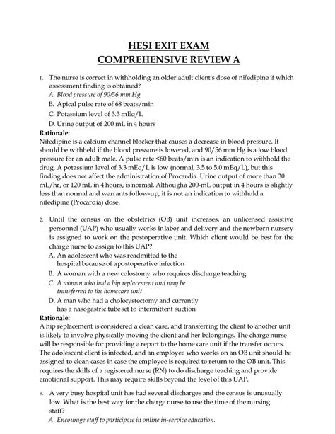 Med Surg Hesi Exit Exam Updated June 2022 Test Bankpdf Browsegrades