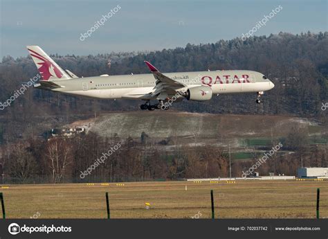 Zurich Switzerland January Aml Qatar Airways Airbus A