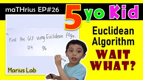 Solving The Gcf Euclidean Algorithm Greatest Common Factor Youtube