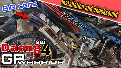 Knalpot Baru Buat Satria Fu Daeng Sai 4 GP Warrior Pemasangan Dan