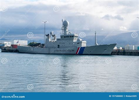 Iceland coast guard ship editorial photography. Image of metal - 197588882