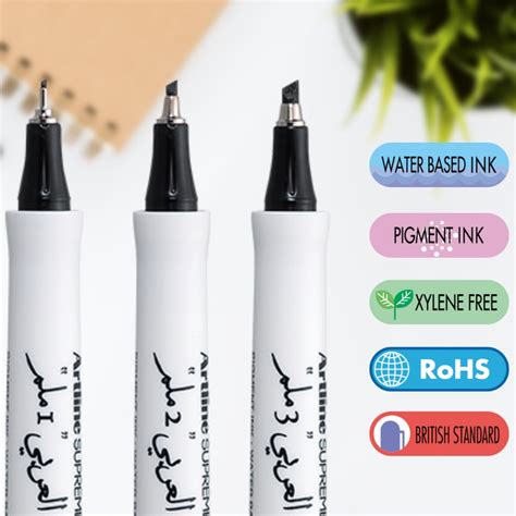 Hitam Artline Supreme Calligraphy Pen Black Epf Ab Pcs Shopee