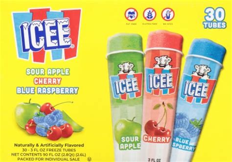 Icee® Cherry Sour Apple and Blue Raspberry Ice Pops, 30 ct - Ralphs