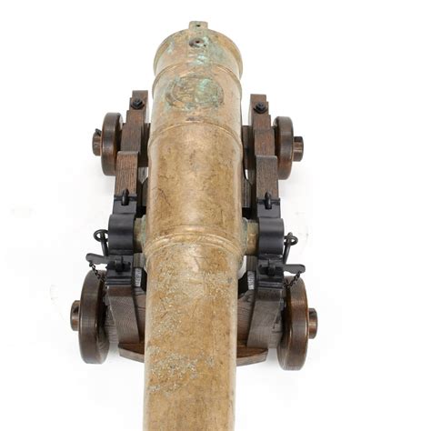 Original 18th Century 9-Pounder Demi Culverin Bronze Cannon with Oak N – International Military ...