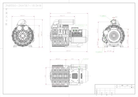 DHB 550 3AAT87 18D5 18 5KWside Channel Blower Aquaculture Side