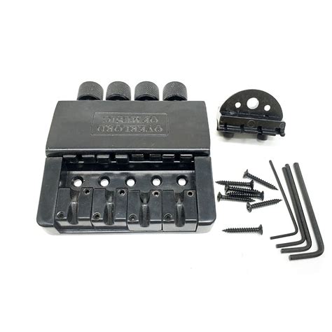 4 String Headless Bass Guitar Bridge System in Black | Reverb