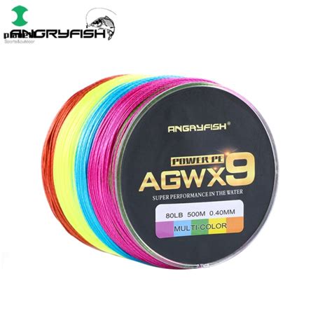 ANGRYFISH Diominate Multicolor X9 PE Line 9 Strands Weaves Braided 500m