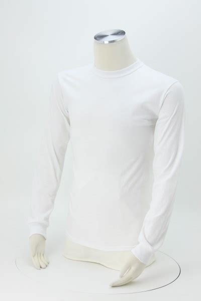 Gildan Oz Ultra Cotton Ls T Shirt Men S Full Color White M