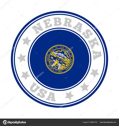 Nebraska Sign State Logo Flag Nebraska Vector Illustration Stock Vector ...