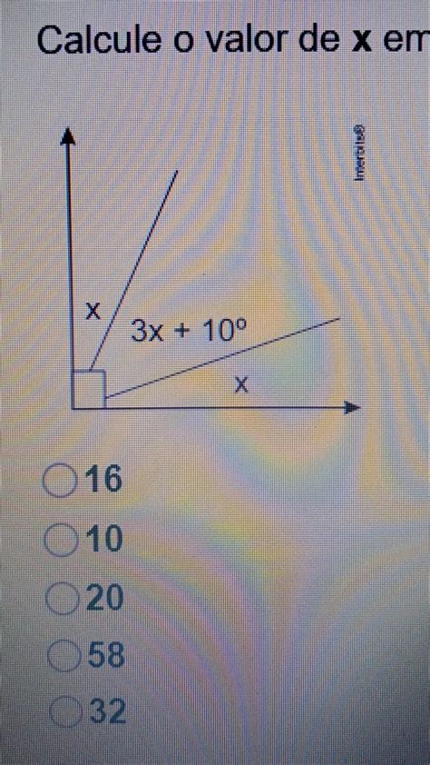 Questão 5 MATEMÁTICA Calcule o valor de x em graus na figura mer 3x