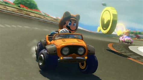 Watch Mario tear up the track in a tanooki suit in Mario Kart 8 DLC ...