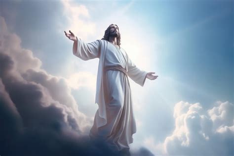 Premium Photo Christianity Figure Jesus Christ In The Heaven