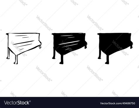 Bench silhouette Royalty Free Vector Image - VectorStock