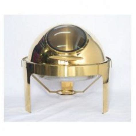 Chafing Dish Gold Round Window Rolltop Golden Chef