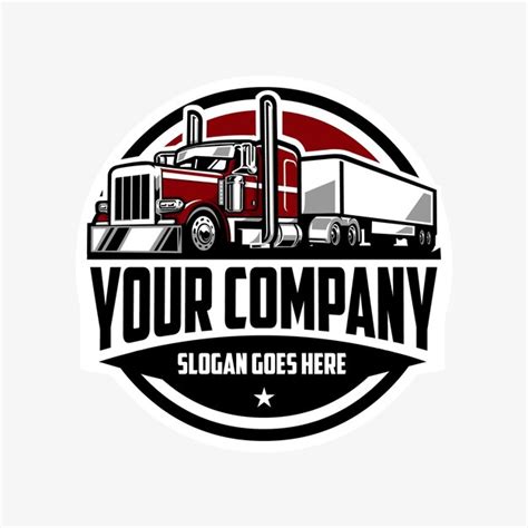 Premium Vector Premium Trucking Company Ready Made Circle Emblem