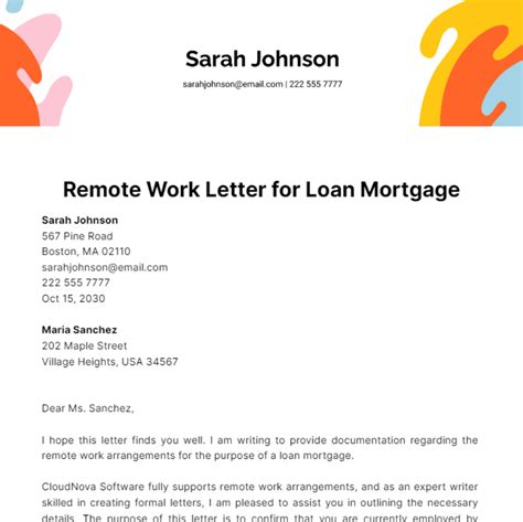 Free Loan Letter Edit Online And Download