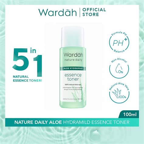 Jual Wardah Nature Daily Aloe Hydramild Essence Toner 100 Ml Toner