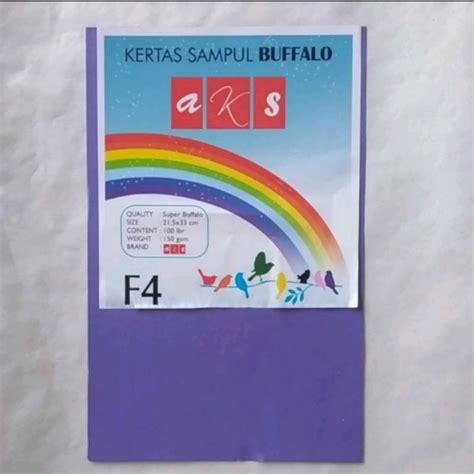 Jual 1 Pak Kertas Buffalo F4 Warna Kertas Sampul Jilid Buffalo Folio