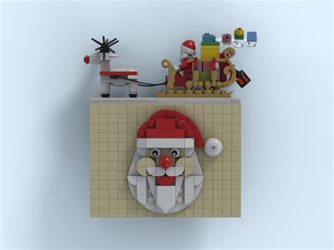 Lego Moc Santa Claus On A Photo Frame By Namowen Rebrickable Build