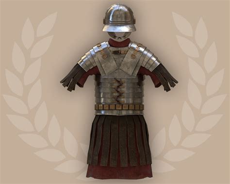 3D Model Lorica Segmentata Ancient Roman Legionary Armor VR AR Low