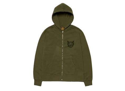 Human Made Uzi Made Zip Hoodie Olive Drab Snkrdunk