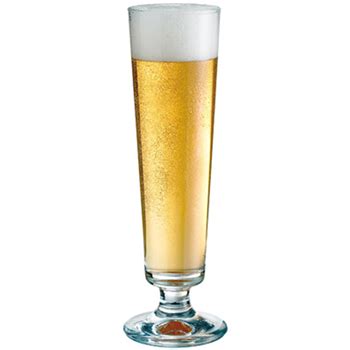 Clear Funny Pilsener Beer Glass With Base | glassware manufacturers