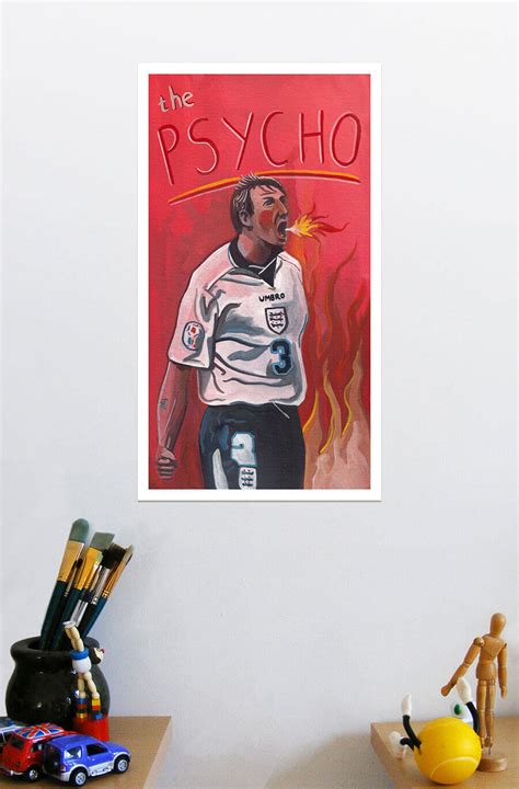 Haydn Symons Illustration Shop - Stuart Pearce Psycho Painting