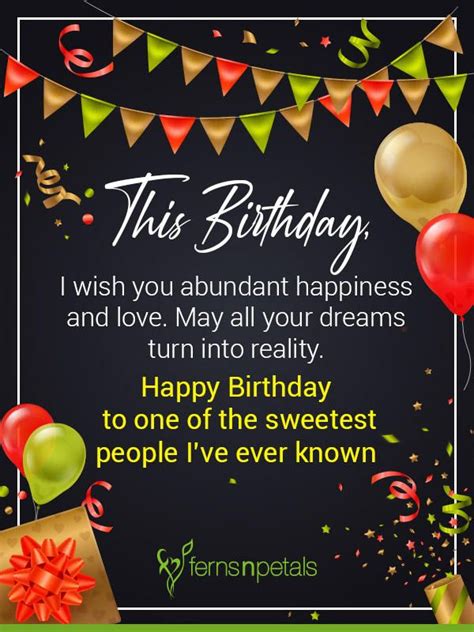 30 Best Happy Birthday Wishes Quotes And Messages Ferns N Petals