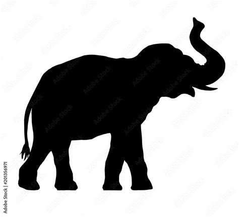 Elephant Silhouette Stock Vector Adobe Stock