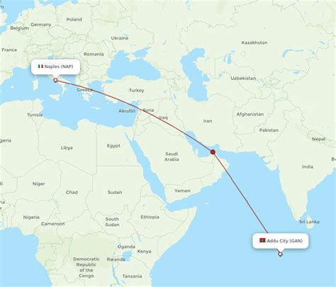 All Flight Routes From Naples To Gan Island Nap To Gan Flight Routes