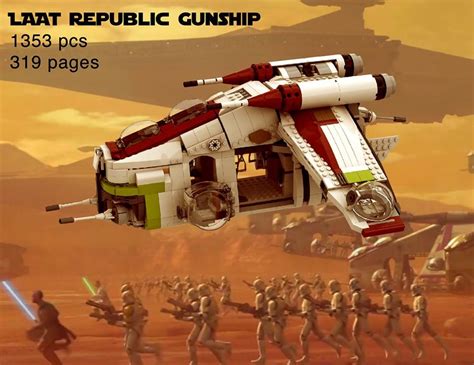 Lego Moc Republic Gunship By Wheelsspinnin Rebrickable Build With Lego