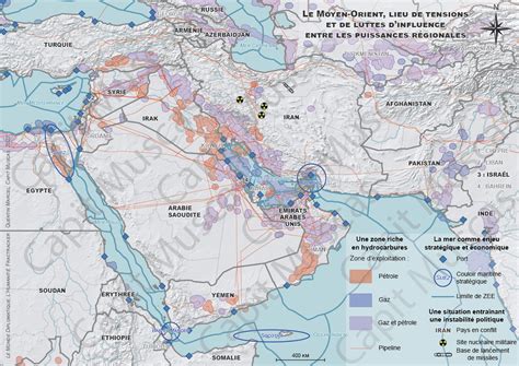 Carte Le Moyen Orient Lieu De Tensions Et De Luttes Dinfluence Entre