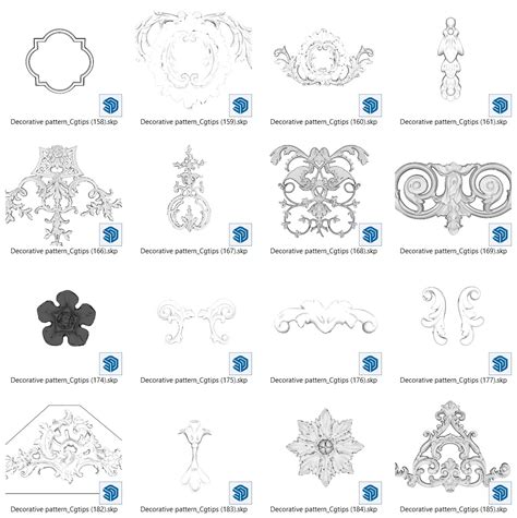 7311 Free Sketchup Decorative Plaster Model Download