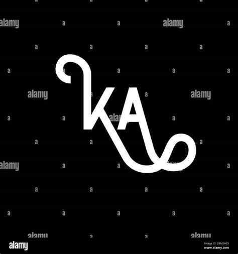 Ka Letter Logo Design On Black Background Ka Creative Initials Letter