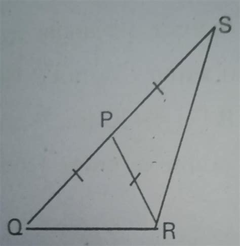 PQR Is An Isosceles Triangle In Which PQ PR And Side QP Is Produced