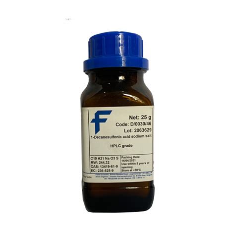 Decanesulfonic Acid Sodium Salt Ion Pair Chromatography