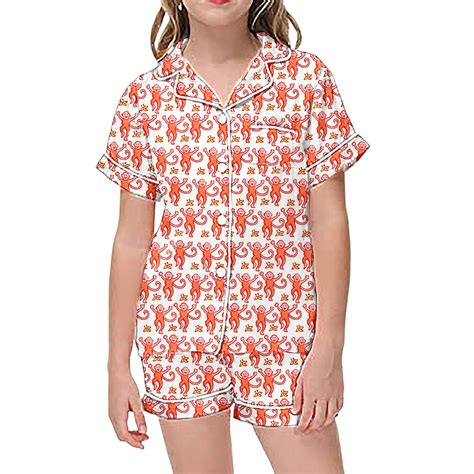 Monkey Pajamas Rabbit Pjs Monkey Pjs Shorts Sets 2 Piece Nightwear Y2k