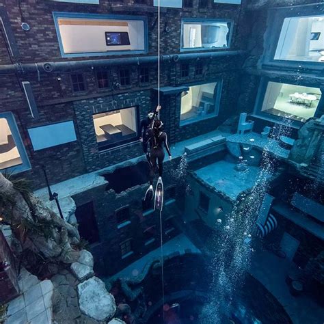 World's deepest pool plunges divers into a sunken city in Dubai