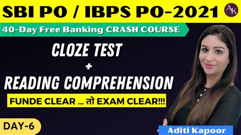 Sbi Po Ibps Po Complete Crash Course Cloze Test Rc Day