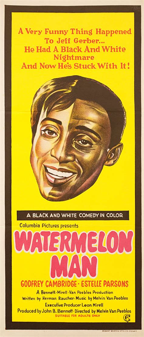 Watermelon Man 1970 Australian Daybill Poster Posteritati Movie