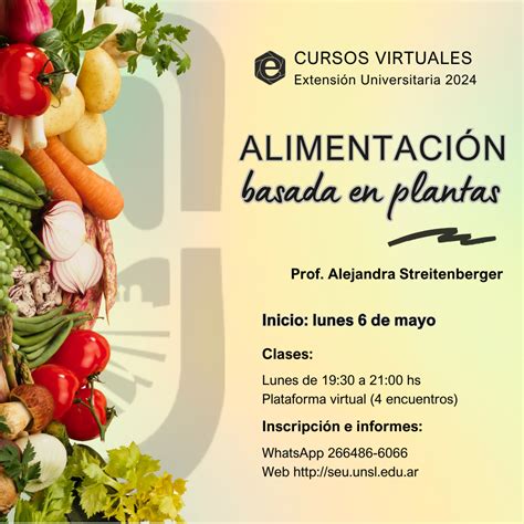 Alimentación basada en plantas será el próximo Curso Virtual